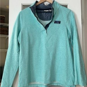 LL Bean Cotton Pullover - 1/4 Button - Size M